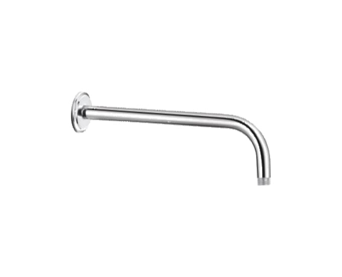 Overhead Shower Arm Round 380 mm (15") With Wall Flange | Chrome Finish