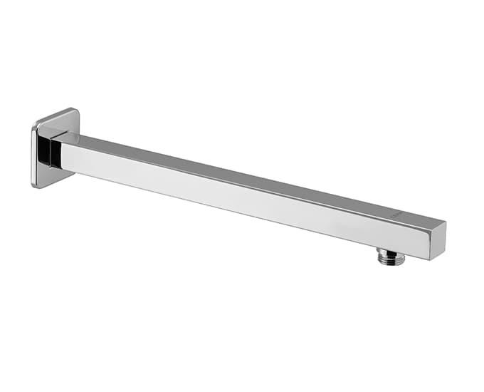 Overhead Shower Arm Square 380 mm (15") With Wall Flange | Chrome Finish — image 1