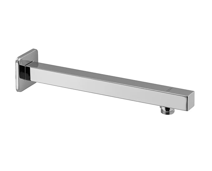 Overhead Shower Arm Square 450 mm (18") With Wall Flange | Chrome Finish