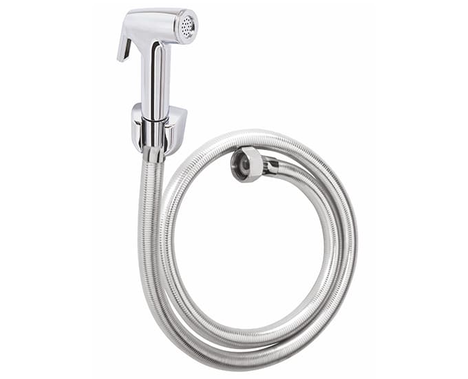 Health Faucet ABS Body With 1 Metre PVC Silver Foil Connection Pipe | Chrome Finish