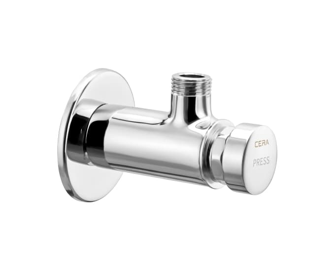 Flush Cock Pressmatic (Self Closing) With Wall Flange | Chrome Finish