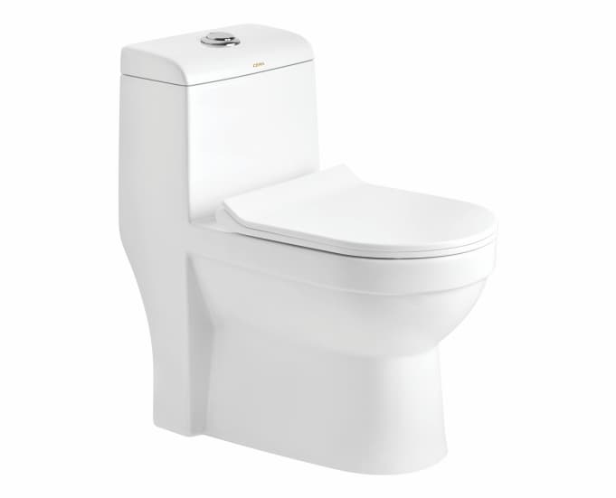 Capstan Mini One Piece Toilet | With Slim Soft Close Seat Cover | P Trap — image 1