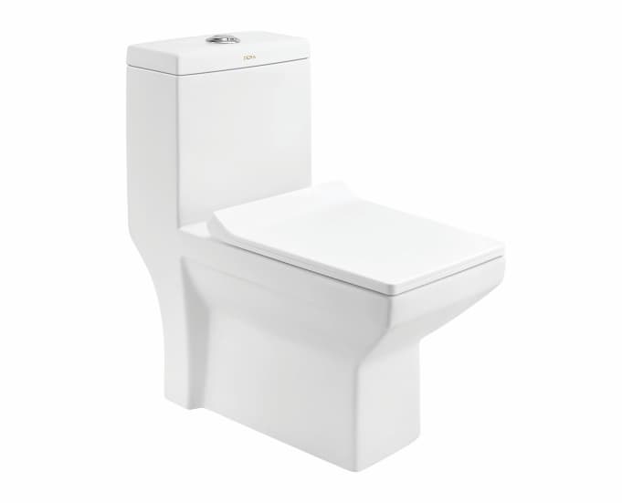 Cona One Piece Toilet | With Slim Soft Close Seat Cover | P Trap — image 1