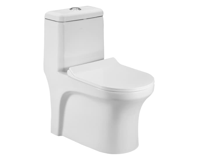 Cimba One Piece Toilet | With Slim Soft Close Seat Cover | P Trap — image 1