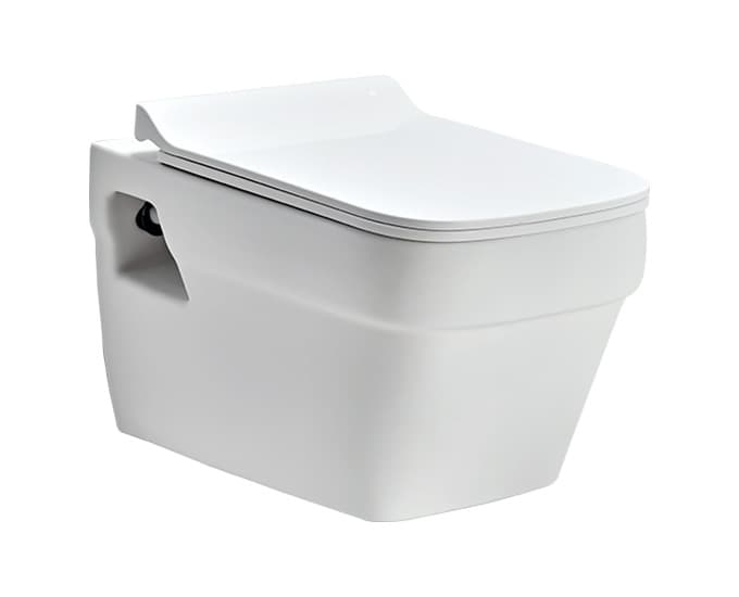 Cierra Pro Rimless Wall Hung Toilet | Finish: Snow White | Size: 515 x 355 x 345 mm | Rag Bolt Distance: 180 to 230mm | Slim Soft Close Seat Cover Included
