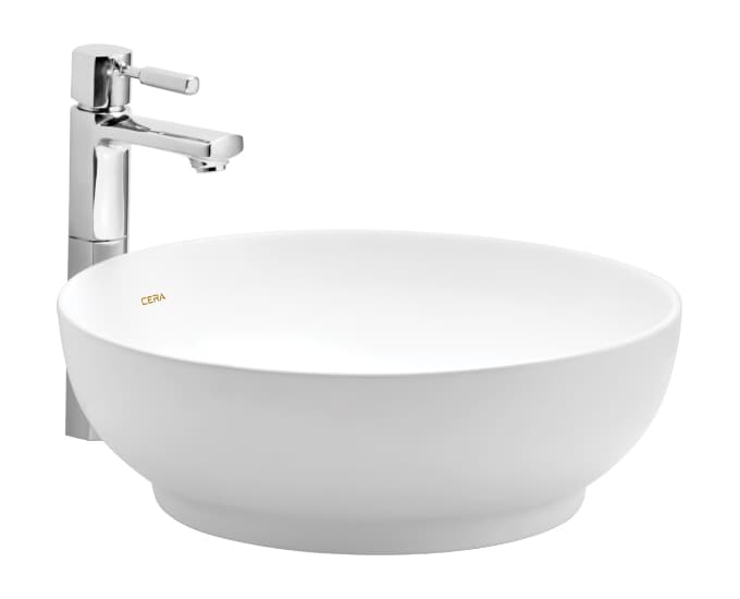 Coyal Table Top Wash Basin | Without Tap Hole Provision | Finish: Snow White | Size: 460 x 460 x 160 mm — image 1