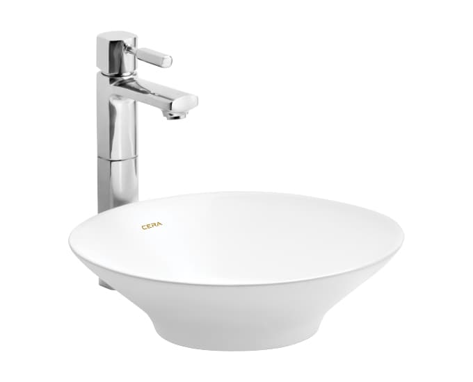 Canal Table Top Wash Basin | Without Tap Hole Provision | Finish: Snow White | Size: 370 x 370 x 115 mm — image 1