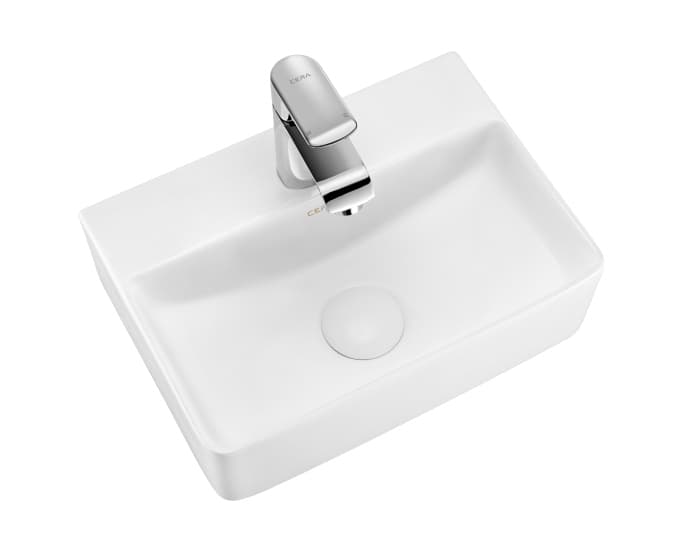 Careo Table Top / Wall Hung Wash Basin | With Tap Hole Provision | Finish: Snow White | Size: 365 x 260 x 110 mm — image 1