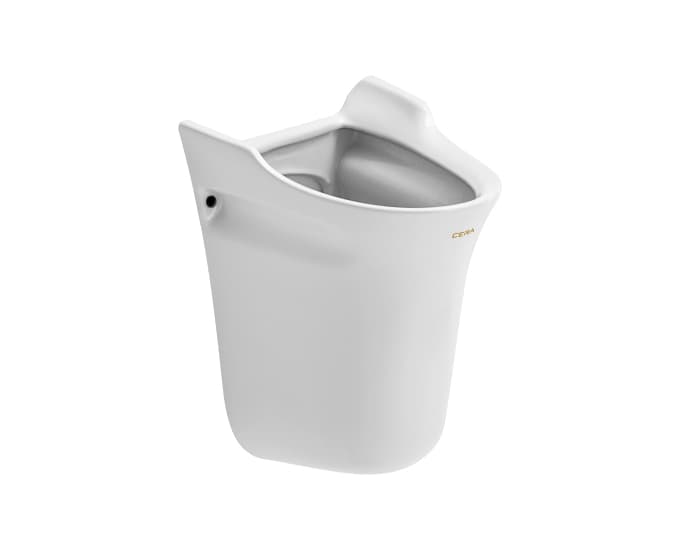 Chime Slim Half Pedestal | Finish: Snow White | Height: 470 mm | Compatible With Wall Hung Wash Basin (S2040176, S2040157, S2040173, S2040101)