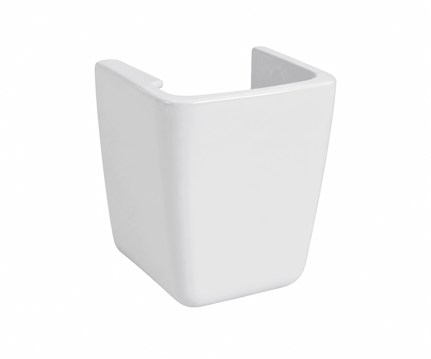 California Half Pedestal | Finish: Snow White | Height: 390 mm | Compatible With California Wall Hung Wash Basin (S2040158)