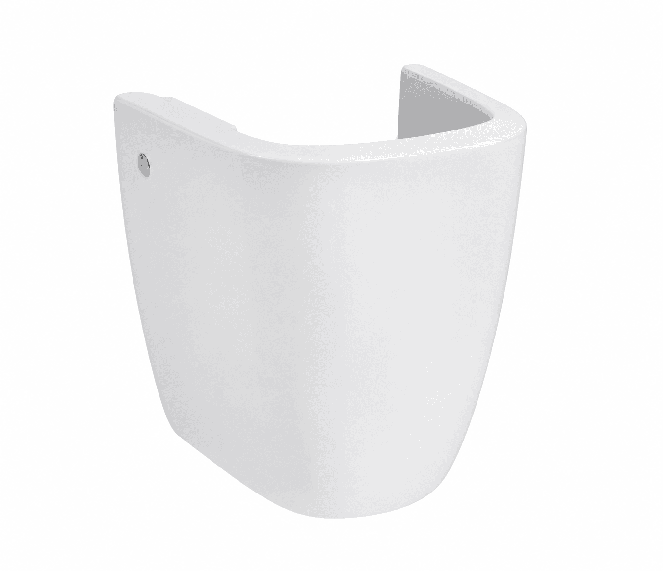 Collage Half Pedestal | Finish: Snow White | Height: 400 mm | Compatible With Collage Wall Hung Wash Basin (S2040170)
