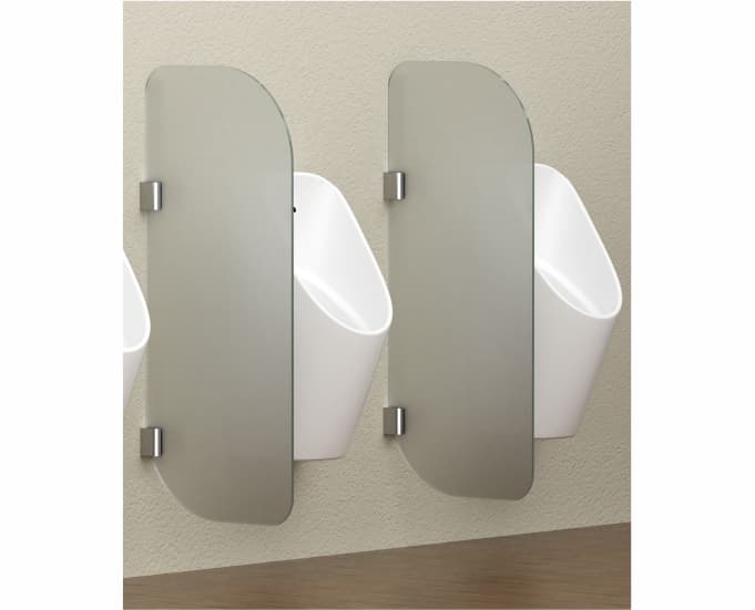 Straight Urinal Glass Partition | Size: 900 x 450 mm | Thickness: 10 mm