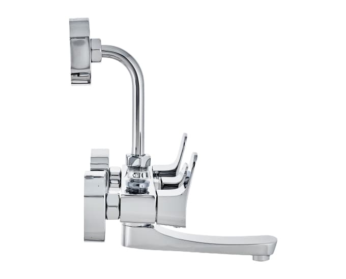 Perla Wall Mixer With 210 mm (8.5") Long Bend Pipe for Overhead Shower | Chrome Finish — image 3
