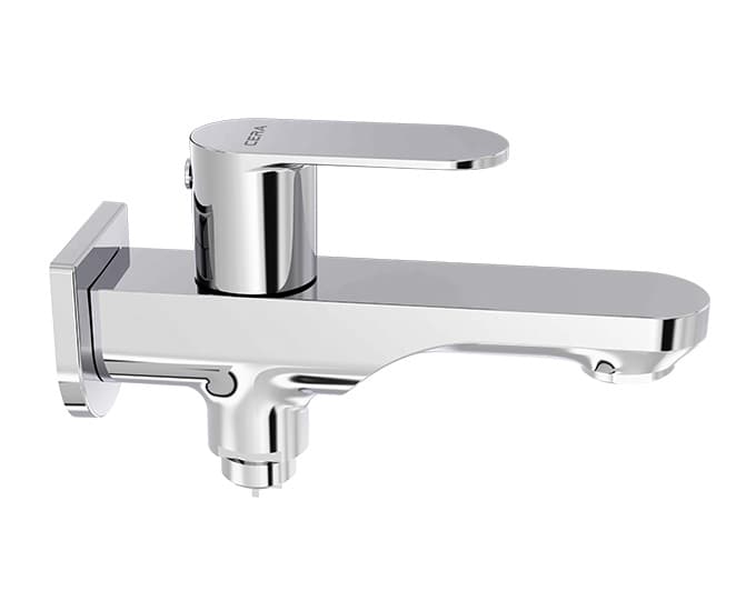 Curve 2-Way Bib Cock (Only Cold Water) With Flange | Chrome Finish — image 3