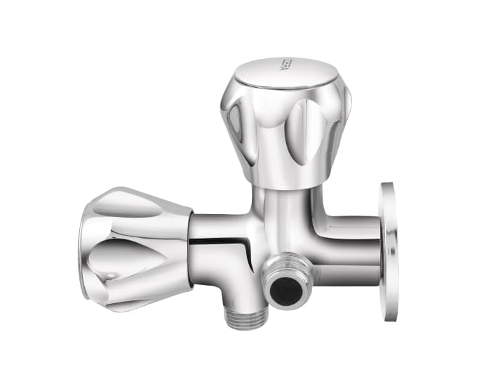 Ocean 2-Way Angle Cock With Wall Flange | Chrome Finish — image 2