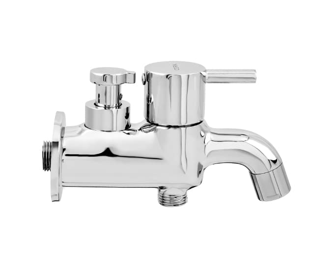 Fountain 2-Way Bib Cock (Only Cold Water) With Flange | Chrome Finish — image 3