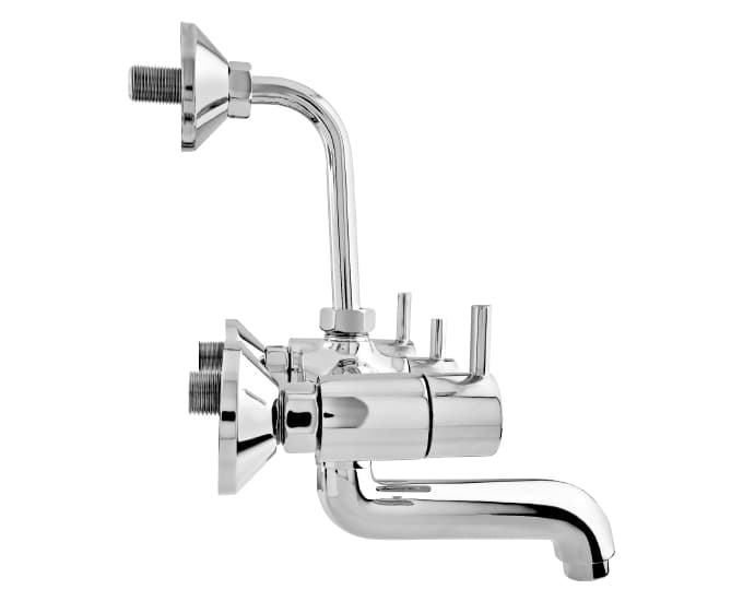 Fountain Wall Mixer With 210 mm (8.5") Long Bend Pipe for Overhead Shower | Chrome Finish — image 3