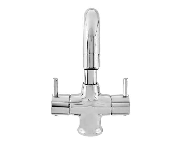 Fountain Basin Mixer (Hot & Cold Water) | Chrome Finish | With 450 mm Braided Connection Pipe — image 3