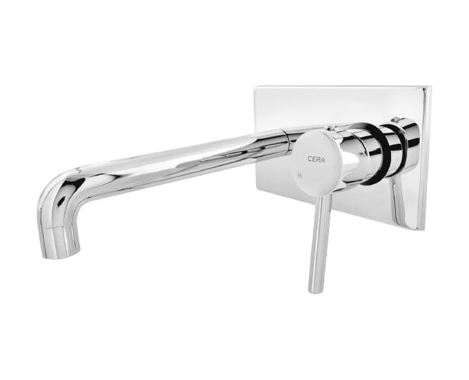 Fountain Exposed Part for Wall Mounted Single Lever Basin Mixer (Hot & Cold Water) | Compatible With Concealed Part F4065103 sold separately | Chrome Finish — image 3