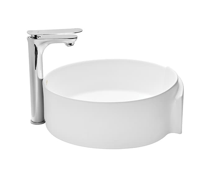 Crème Table Top Wash Basin | Without Tap Hole Provision | Finish: Snow White | Size: 430 x 430 x 170 mm — image 3