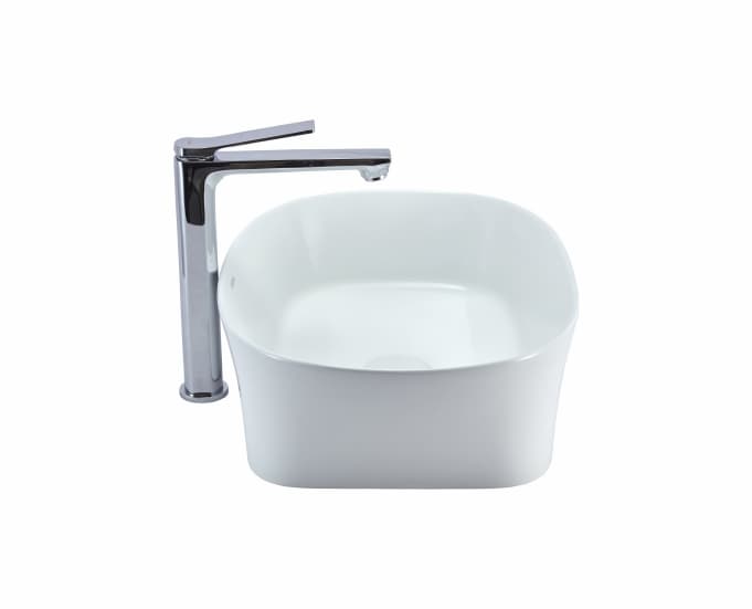 Celine Table Top Wash Basin | Without Tap Hole Provision | Finish: Snow White | Size: 500 x 360 x 130 mm — image 3