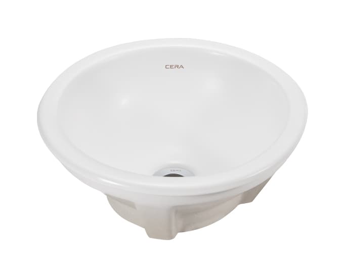 Circle Counter Wash Basin | Without Tap Hole Provision | Finish: Snow White | Size: 380 x 380 x 150 mm — image 3