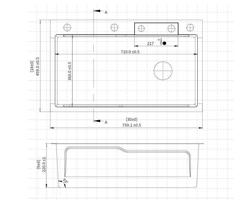Eviere Workstation Black Handmade Kitchen Sink | Size: 30" x 18" x 9" (760mm x 460mm x 225mm) | Bowl Size: 710mm x 360mm x 220mm | Finish: Black | Included: Pull-Out Waterfall Faucet, Glass Rinser, RO Faucet, Soap Dispenser, Plumbing Kit, Chopping Board, Vegetable Colander Basket and Basket — image 3