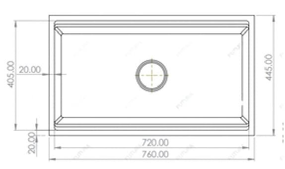 Kitchen Sink 30"x18"x9" (750x450x225mm) | Finish: Decore-Satin | Includeds: Waste Coupling, Drainer Kit, Pull out Faucet, SS Small Bowl, Cross Colander, Chopping Board, R.O. Top, Glass Rinser, Soap Dispenser | Slab Cutting Size: 710x355mm — image 2