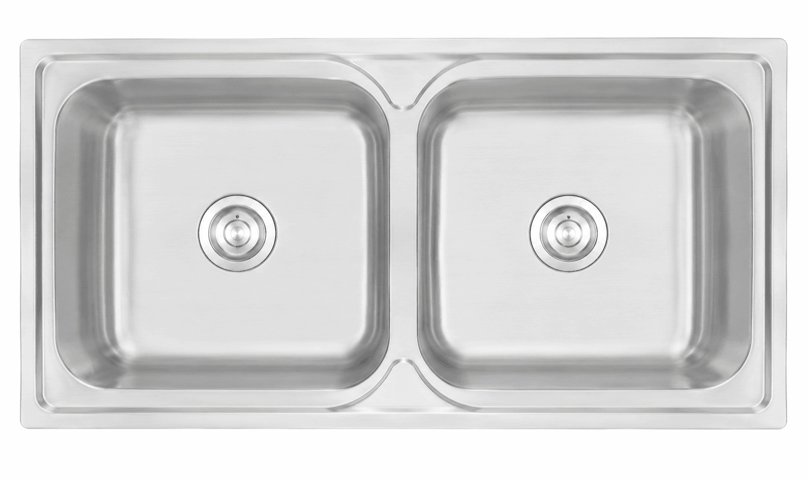 Dura Double Bowl Kitchen Sink 31" X 18" X 7.5" (780x460x185mm) | SS 304 grade | Satin Finish | Suitable for Topmount, Undermount & Inset | Included: Waste coupling  | Slab Cutting Size: 360x305mm