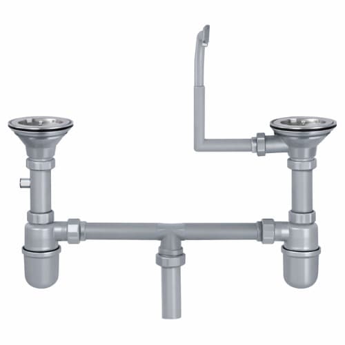 Double Drainer Kit with Overflow | With Waste Coupling | Accessory for Kitchen Sink — image 1