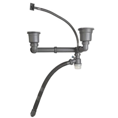Kitchen Sink Drainer Kit Set Double (Waste/Drainer Pipe/Overflow) | For FS Series Sinks