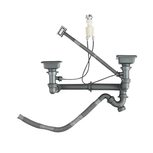 Kitchen Sink Drainer Kit Set Double with Overflow/Auto Switch | For FS Series Sinks