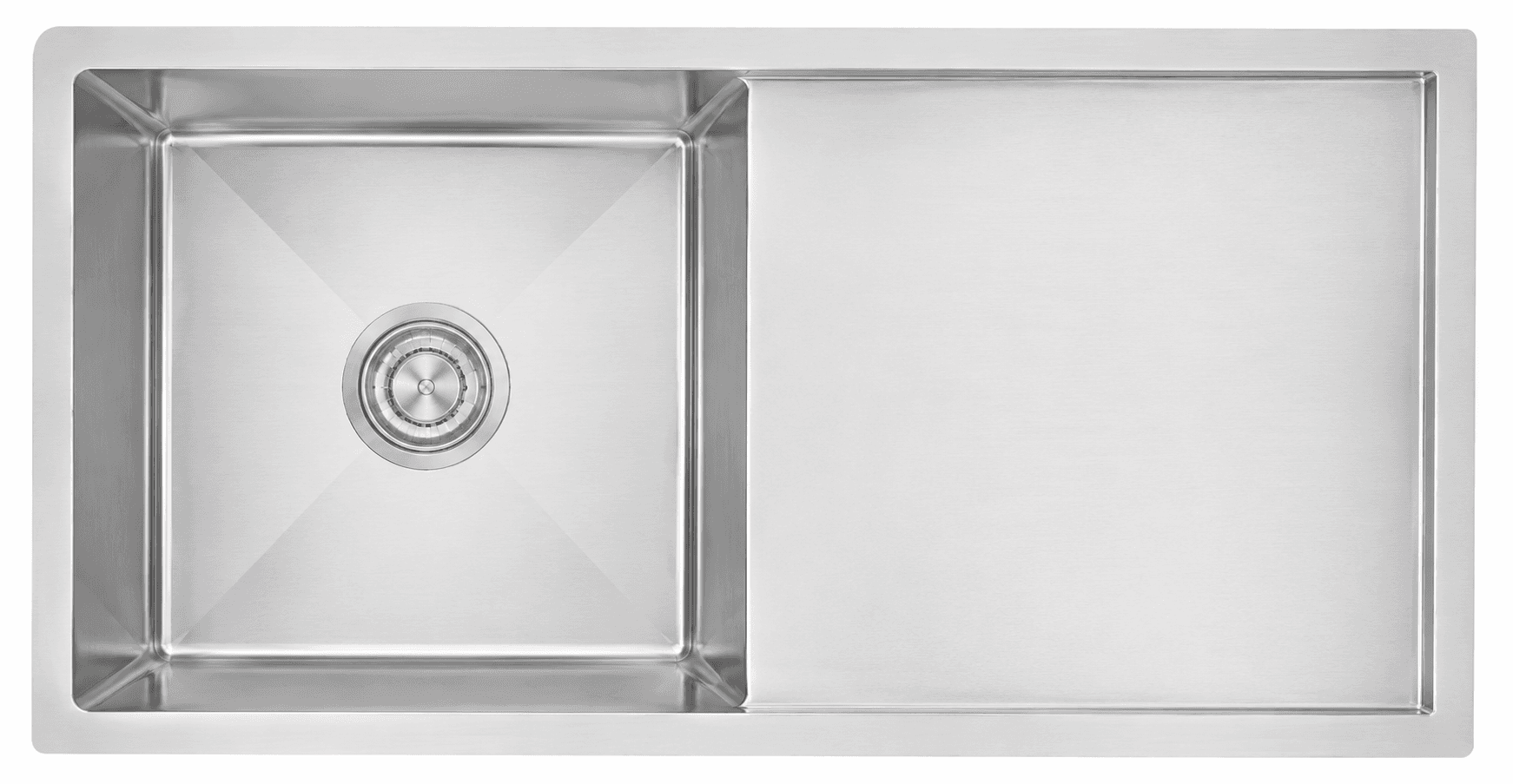 Hand Carved Single Bowl Kitchen Sink  29"x16"x8" (750x400x200mm) | SS 304 grade | Brush Finish | Suitable for Topmount, Undermount & Inset | Waste coupling included | Slab Cutting Size: 350x350mm