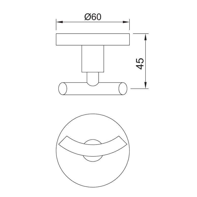 Double Robe Hook | Chrome Finish | Material: Stainless Steel — image 2