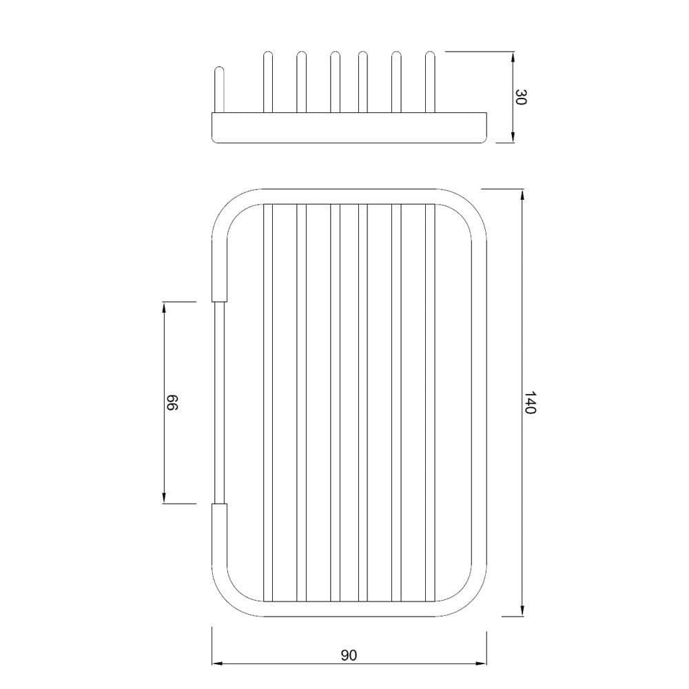 Bathroom Shower Basket Small | Chrome Finish | Material: Stainless Steel — image 2