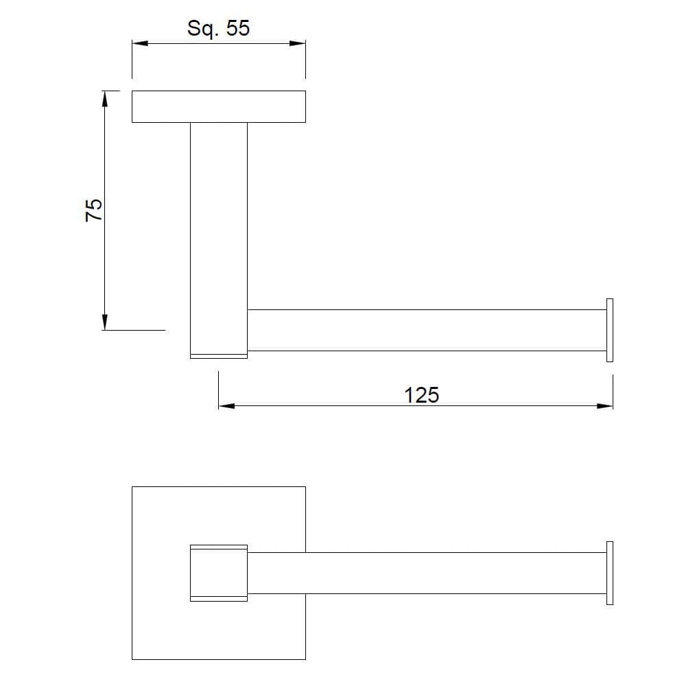 Toilet Paper Holder | Chrome Finish | Material: Stainless Steel — image 2