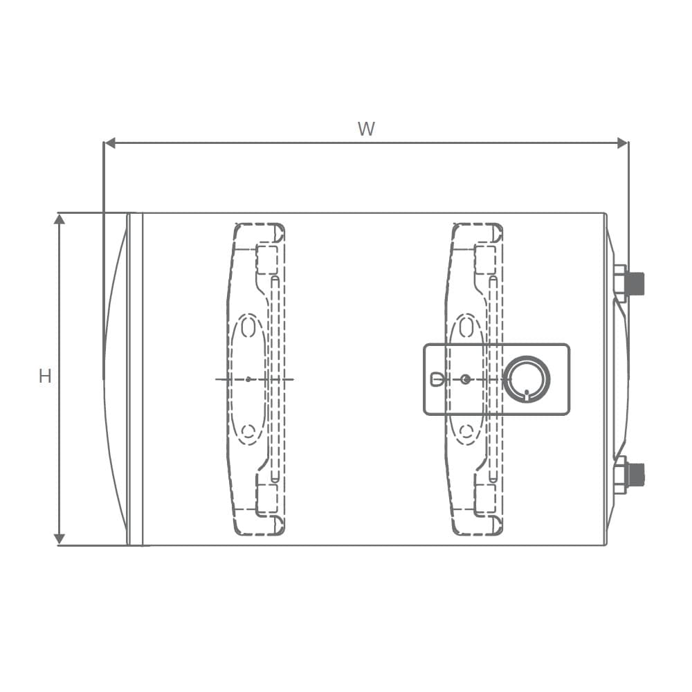 Elena Horizontal Storage Water Heater (Manual) 15Ltr, 2kW | With Right Side Inlet Connection, Multi-Function Safety Valve, Adjustable Thermostat, ISI Marked — image 2