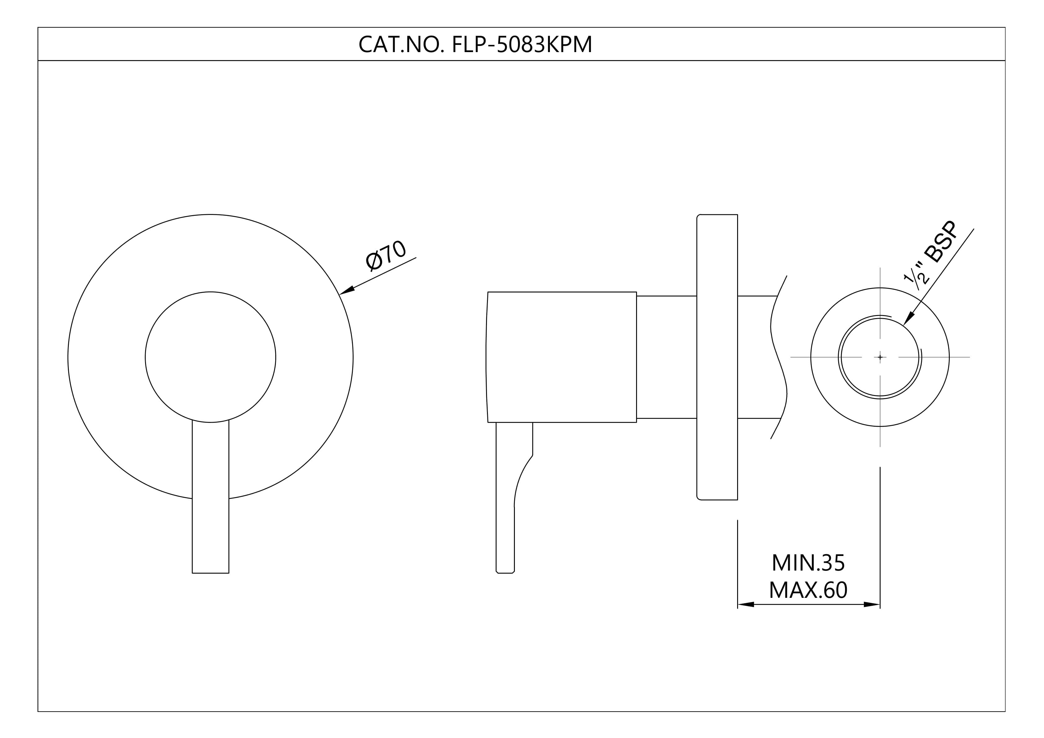 Florentine Prime Exposed Parts of Concealed Stop Cock and Flush Cock | Chrome Finish | Material: Brass | Compatible with ALD-083, ALD-089, ALD-081 — image 2