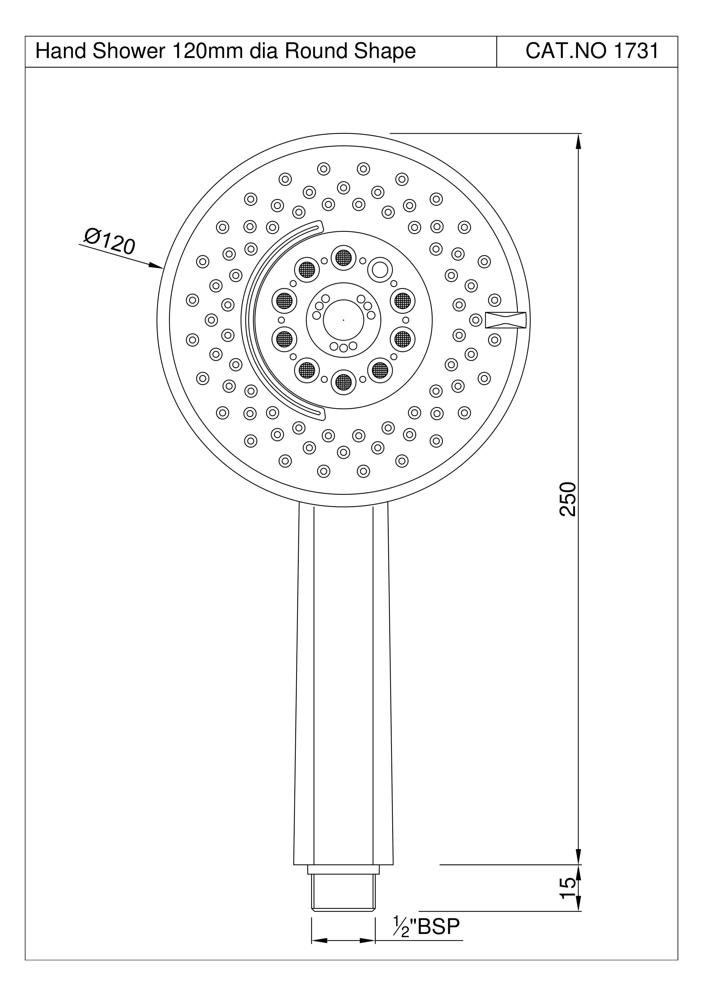 Hand Shower | Chrome Finish | Size: 120mm — image 2