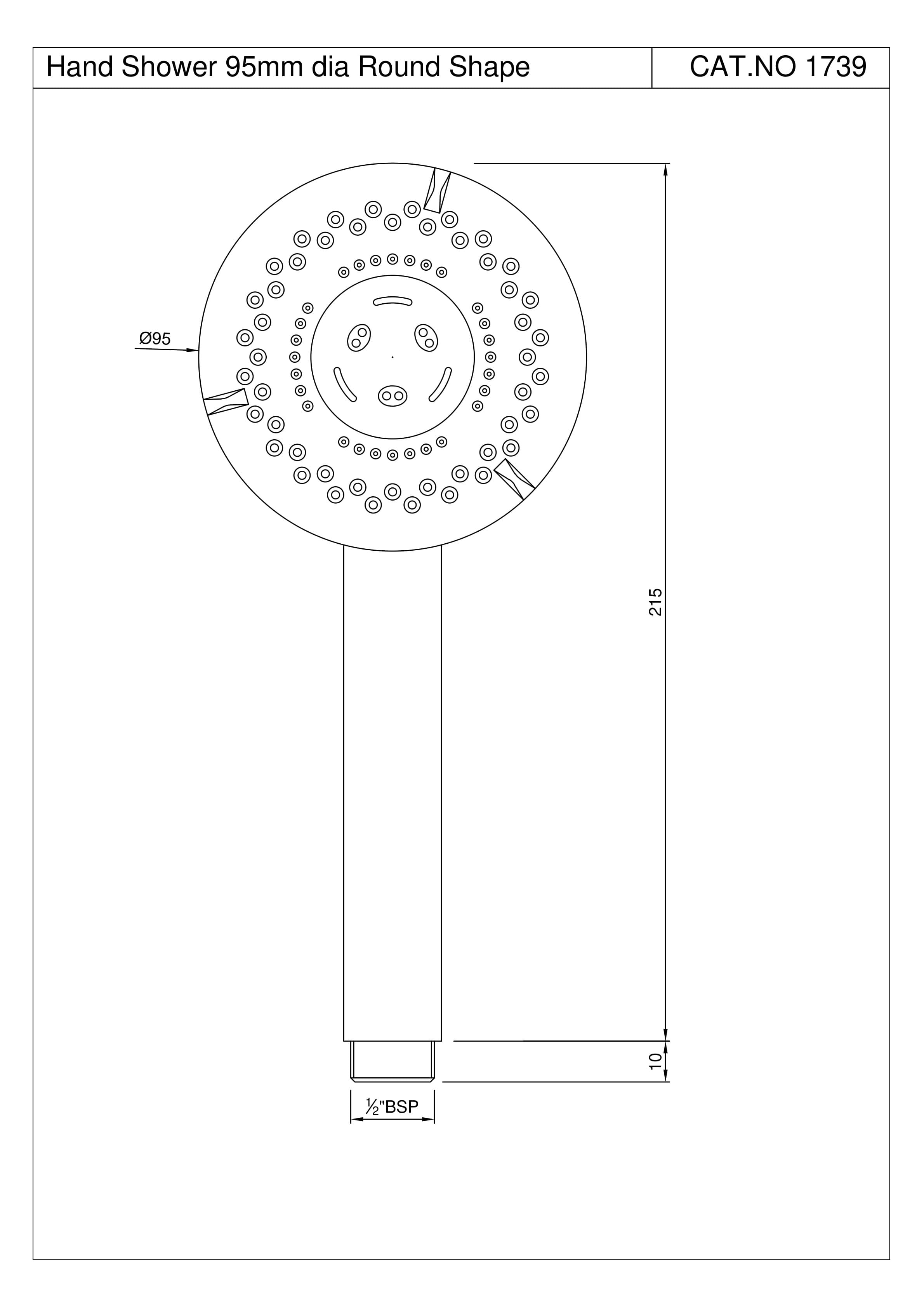 Hand Shower | Chrome Finish | Size: 95mm — image 2