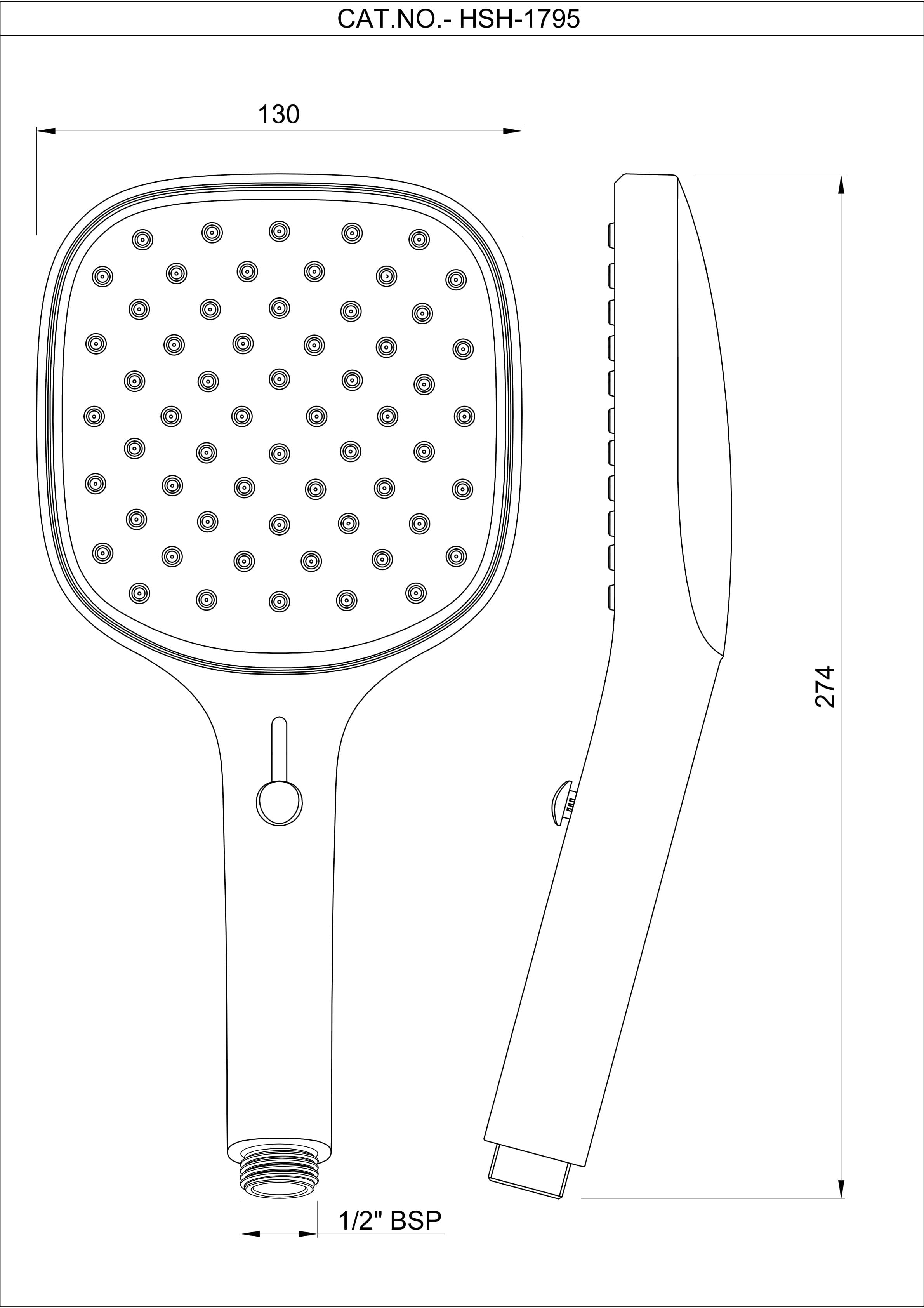 Octane Slider Hand Shower | Chrome Finish | Size: 130mm — image 2