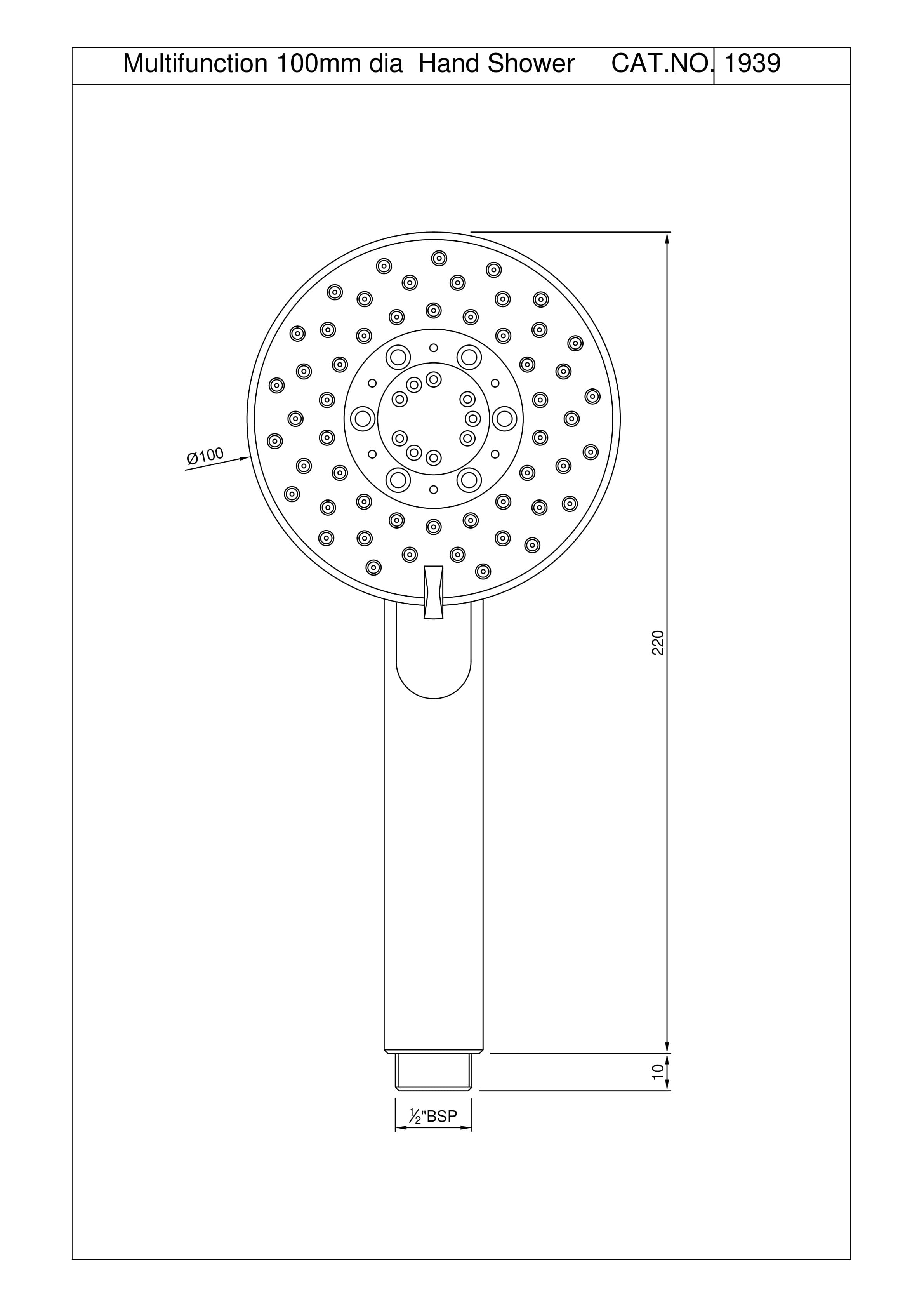 Hand Shower | Chrome Finish | Size: 100mm — image 2