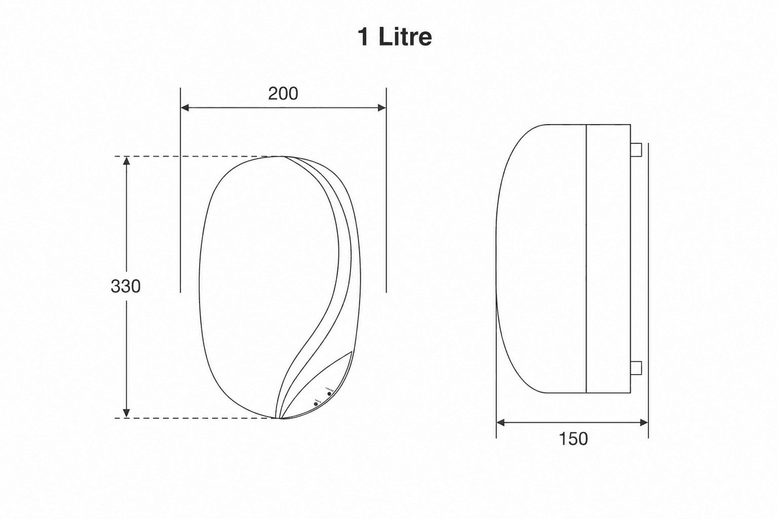Instant Water Heater 1Ltr, 3kW | Material: ABS | With Rapid Heating, Overheating Protection — image 2