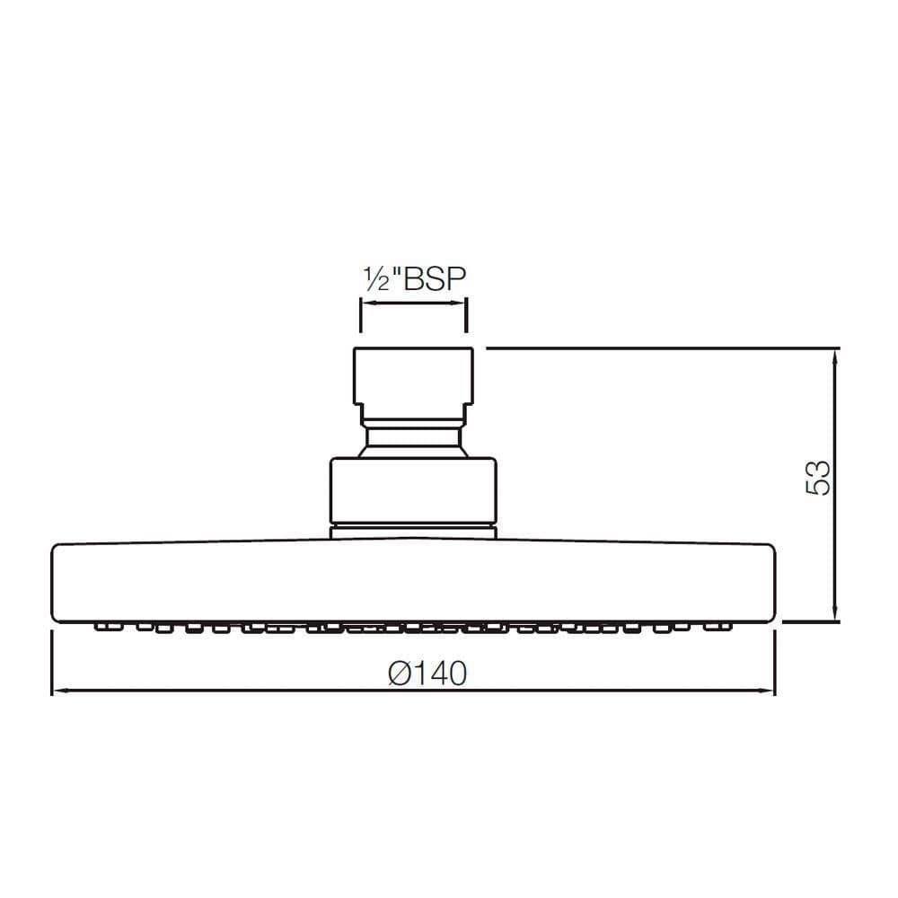Overhead Shower | Chrome Finish | Size: 140mm — image 2