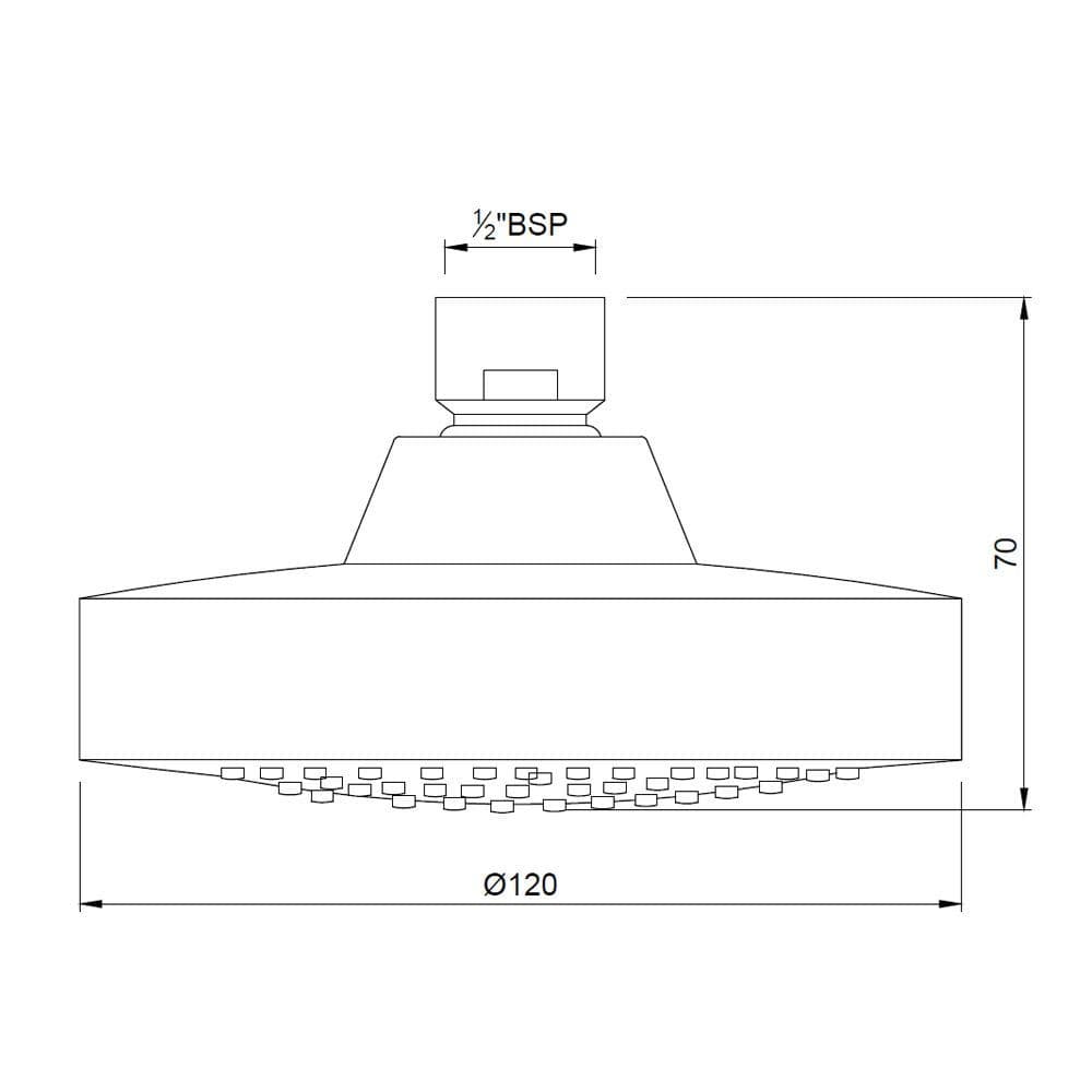 Overhead Shower | Chrome Finish | Size: 120mm — image 2