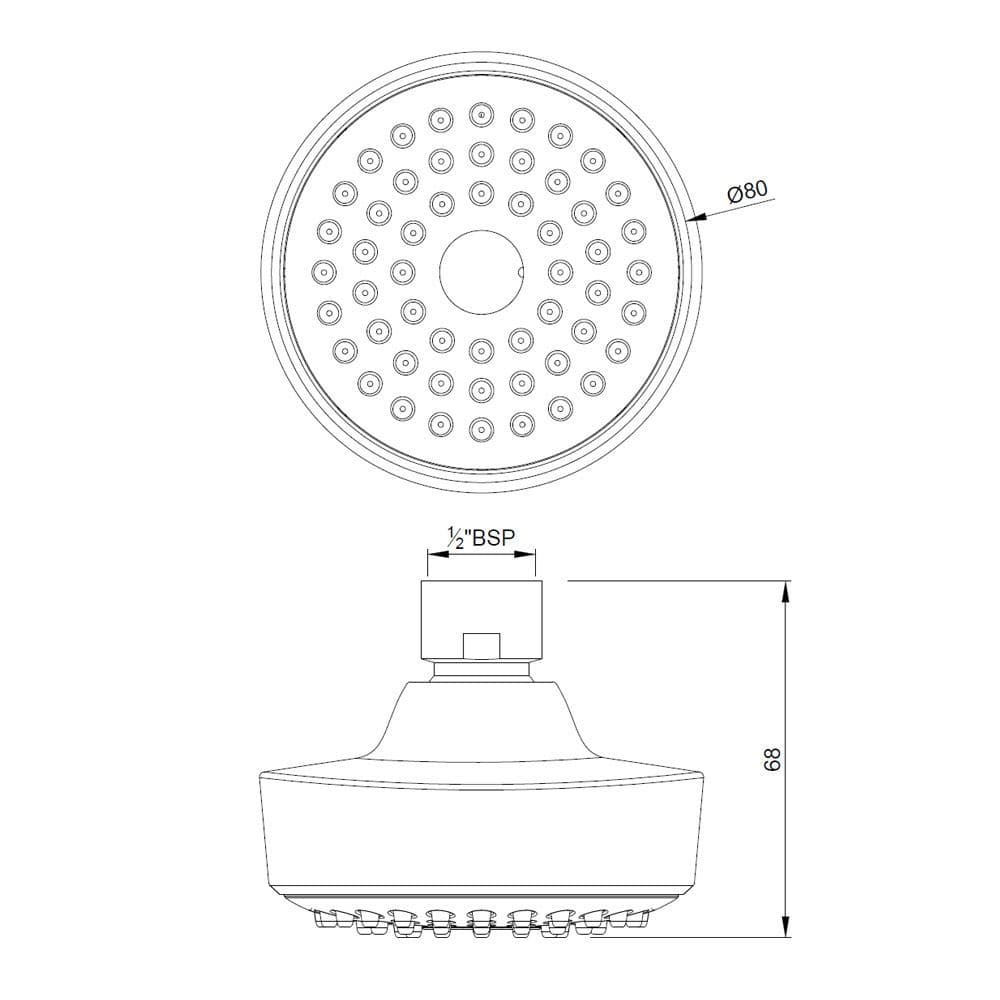 Overhead Shower | Chrome Finish | Size: 100mm — image 2