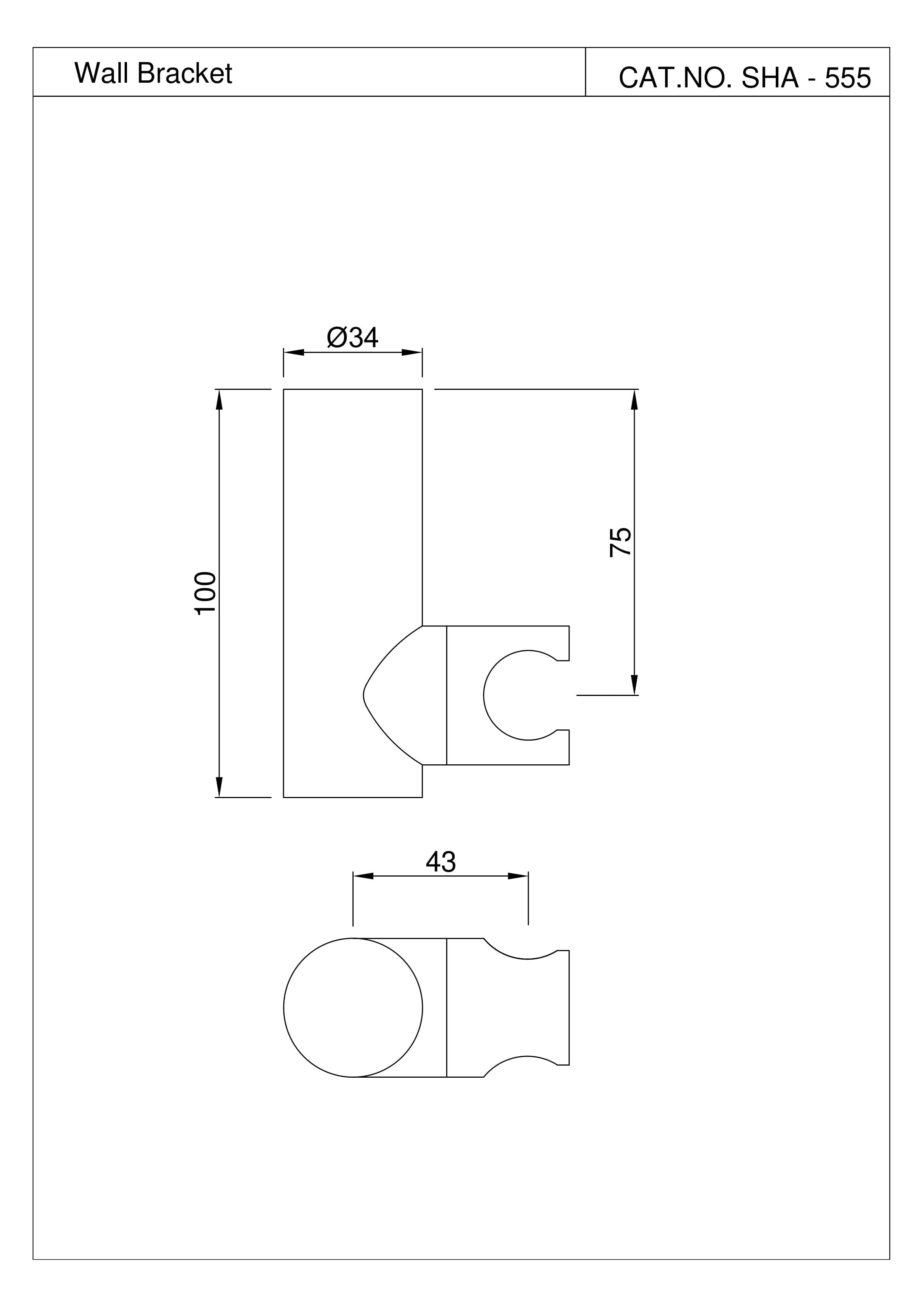 Premium Wall Bracket for Hand Shower | Chrome Finish — image 2