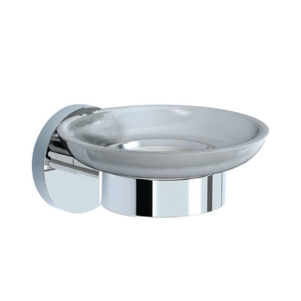 Soap Dish | Chrome Finish | Material: Stainless Steel | With Glass Plate, Drainage holes