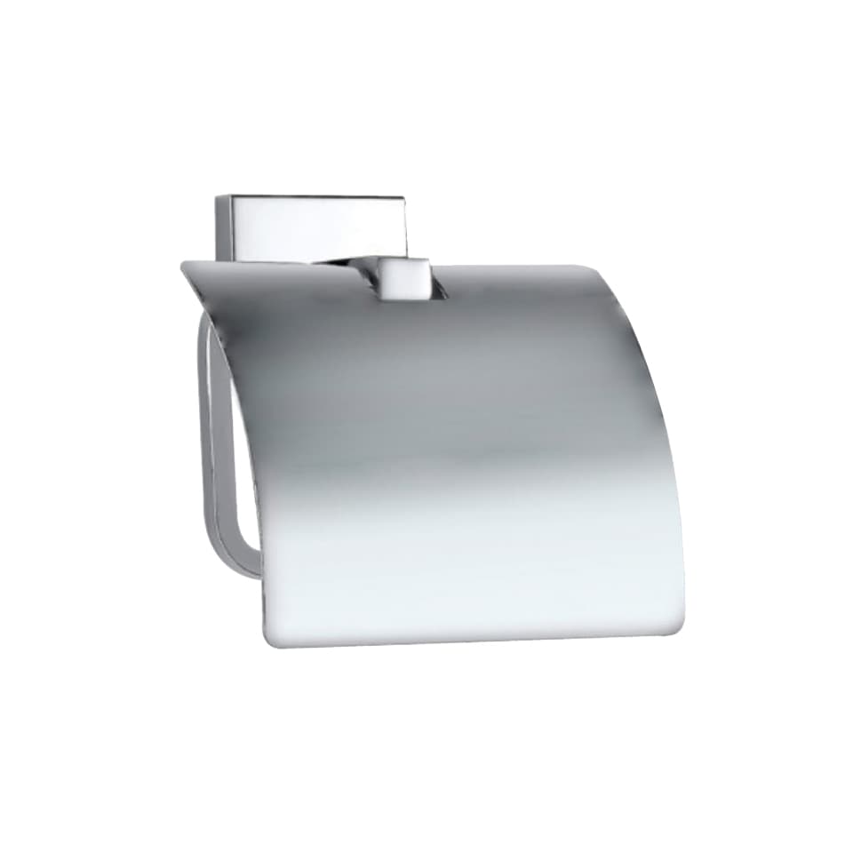 Toilet Paper Holder with Flap | Chrome Finish | Material: Stainless Steel