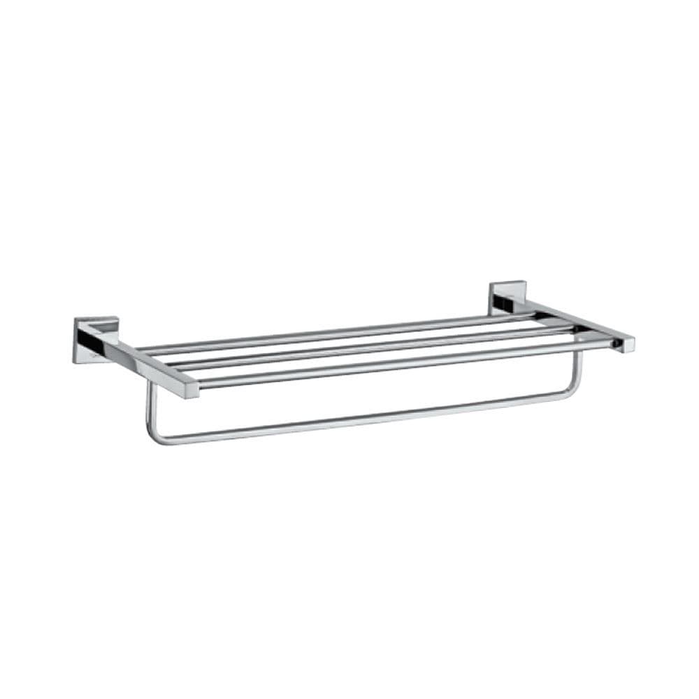 Towel Rack 600mm with Lower Hangers | Chrome Finish | Material: Stainless Steel